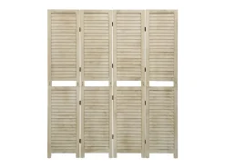Tabique divisorio de 4 paneles 140x165 cm madera de paulownia