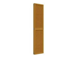 Tabique divisorio de 5 paneles en madera maciza de paulownia marrón