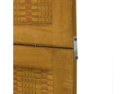 Tabique divisorio de 5 paneles en madera maciza de paulownia marrón