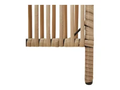 Tabique divisorio de mimbre de resina beige de 4 paneles