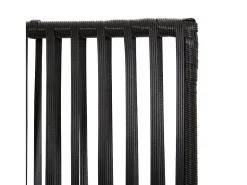 Tabique divisorio de mimbre de resina negra de 4 paneles