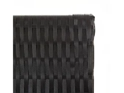 Tabique divisorio de mimbre de resina negra de 6 paneles