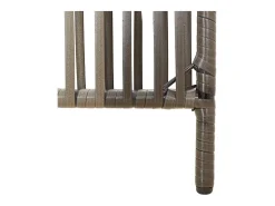 Tabique divisorio de mimbre de resina gris de 6 paneles