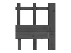 Tabique divisorio/celosía de 4 paneles de madera maciza de abeto