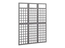 Tabique divisorio/celosía de 3 paneles de madera maciza de abeto