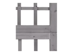Tabique divisorio/celosía de 4 paneles de madera maciza de abeto