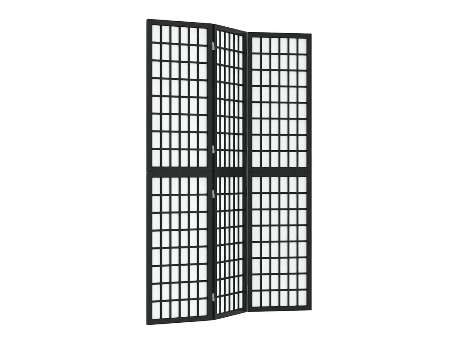Tabique plegable 3 paneles 120x170 cm Negro
