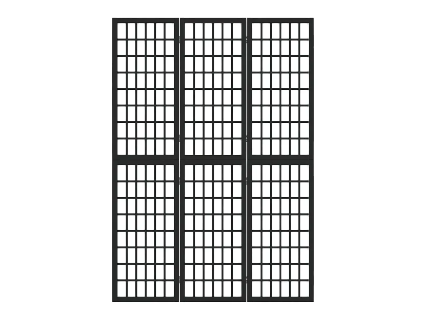 Tabique plegable 3 paneles 120x170 cm Negro