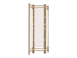 Tabique plegable 3 paneles 120 cm Bambú y lona