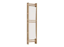 Tabique plegable 3 paneles 120 cm Bambú y lona