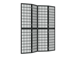 Tabique plegable 4 paneles 160x170 cm Negro
