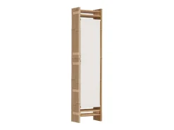 Tabique plegable 5 paneles 200 cm Bambú y lona
