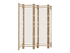 Tabique plegable 5 paneles 200 cm Bambú y lona