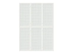 Tabique plegable 3 paneles 120x170 cm Blanco