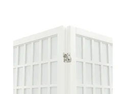 Tabique plegable 4 paneles 160x170 cm Blanco