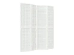 Tabique plegable 4 paneles 160x170 cm Blanco