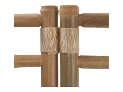 Tabique plegable 5 paneles 200 cm Bambú y lona