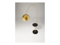 Tableau - Lámpara de pie LED de latón bruñido, 1 casquillo E27 máx. 60 W, 192 cm de altura, regulable en altura 180° - Perenz