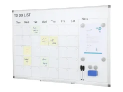 Tablero Blanco Magnético SucceBuy, Limpiable a Seco, 91 x 61 cm, Montaje Mural para Uso en la Oficina