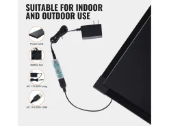 Tablero de Escritura de Mensajes a LED SucceBuy 40,5 x 60,5 cm, con Marcadores y Teléfono