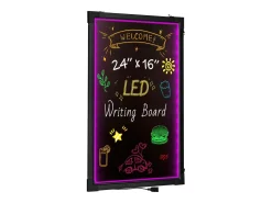 Tablero de Escritura de Mensajes a LED SucceBuy 40,5 x 60,5 cm, con Marcadores y Teléfono