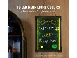 Tablero de Escritura de Mensajes con LED SucceBuy, 40,5 x 30,2 cm Iluminado y Borrable, para la Casa, la Tienda de Bodas