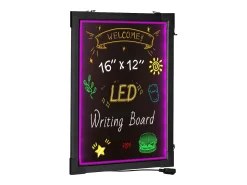 Tablero de Escritura de Mensajes con LED SucceBuy, 40,5 x 30,2 cm Iluminado y Borrable, para la Casa, la Tienda de Bodas