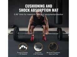 Tapete Entrelazado SucceBuy de 1.4 cm de Grosor para Gimnasio, 12 Piezas, Negro y Azul, 4.46 m²