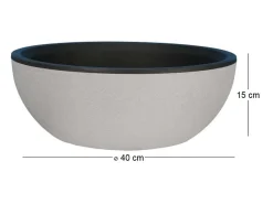 Taza para maceta - granito - piedra