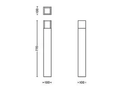 TechBrey Baliza Exterior LED 6W Superficie Pie 77cm PHILIPS Post Arbour