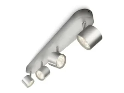TechBrey Lámpara de Techo LED Regulable con Cuatro Focos 4x4.5W PHILIPS Star