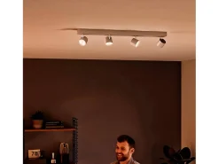 TechBrey Lámpara de Techo LED Regulable WarmGlow 4 Focos 4x4.5W PHILIPS Star