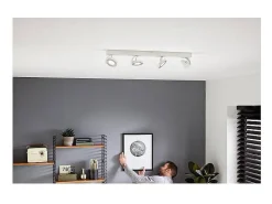TechBrey Lámpara de Techo LED Regulable WarmGlow 4x4.5W PHILIPS Clockwork