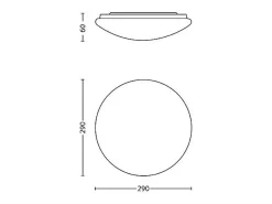 TechBrey Plafón LED Blanco 12W PHILIPS MyLiving Twirly