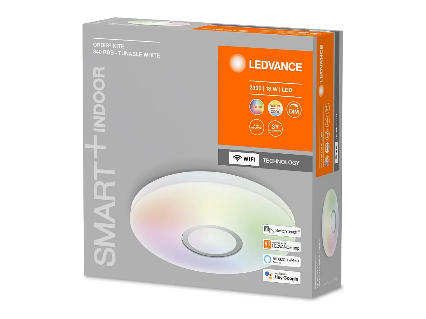 TechBrey Plafón LED 18W Circular RGBW Ø340 mm Smart+ WiFi ORBIS Kite LEDVANCE 4058075495685