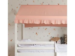 Techo para litera litera Casita algodón rosa 70x198/154x133cm