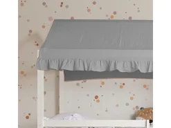 Techo para litera litera Casita 105 algodón gris 70x189/164x133cm