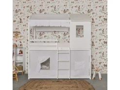 Techo para litera Montessori algodón blanco 90x196cm