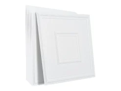 Tejas Autoadhesivas PVC SucceBuy Tejas de Techo Paquete de 12 60.96CM x 60.96CM PVC Instalación Fácil Blanco Geométrico