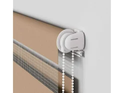 Tejido para estor cebra color marrón arena ancho 115,9 cm poliéster