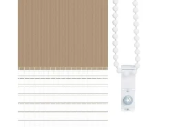 Tejido para estor cebra color marrón arena ancho 115,9 cm poliéster