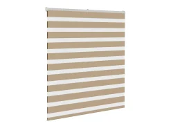 Tejido para estor cebra color marrón arena ancho 115,9 cm poliéster
