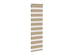 Tejido para estor cebra color marrón arena ancho 35,9 cm poliéster