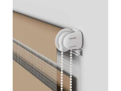 Tejido para estor cebra color marrón arena ancho 35,9 cm poliéster