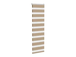 Tejido para estor cebra color marrón arena ancho 40,9 cm poliéster