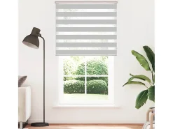 Tejido para estor cebra gris claro ancho 130,9 cm poliéster