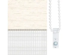 Tejido para estor cebra jaspeado beige ancho 50,9 cm poliéster