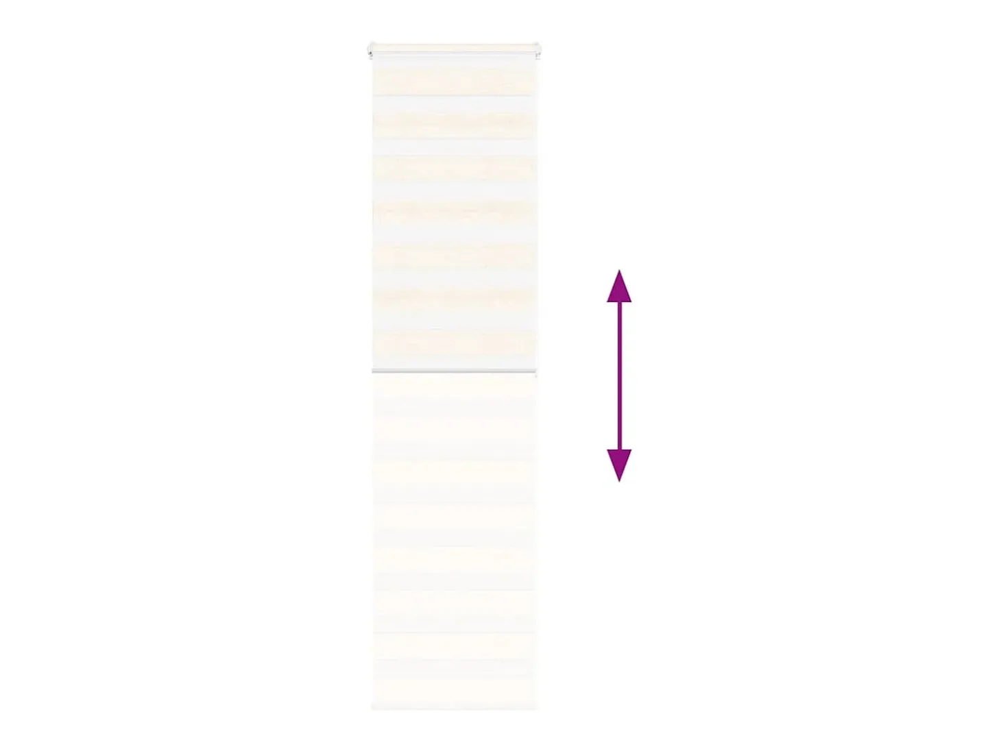 Tejido para estor cebra jaspeado beige ancho 60,9 cm poliéster