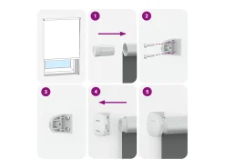 Tejido para estor enrollable opaco ancho 35,7 cm poliéster