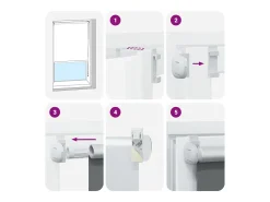 Tejido para estor enrollable opaco ancho 60,7 cm poliéster